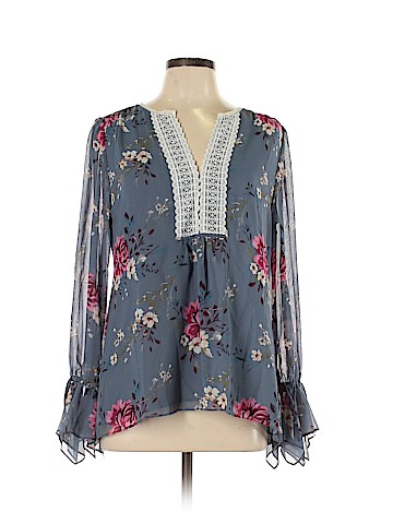 White House Black Market Long Sleeve Blouse (view 1)