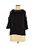INC International Concepts 100% Rayon Black 3/4 Sleeve Blouse Size M - photo 1