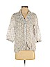 CP Shades 100% Linen Ivory 3/4 Sleeve Button-Down Shirt Size S - photo 1
