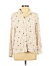 Velvet Heart 100% Rayon White Long Sleeve Button-Down Shirt Size L - photo 1