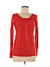 Ann Taylor LOFT 100% Cotton Red Long Sleeve Top Size M - photo 1