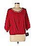 Iz Byer 100% Polyester Red 3/4 Sleeve Blouse Size M - photo 1