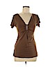 Express Brown Short Sleeve Top Size M - photo 1