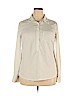 Merona 100% Polyester Ivory Long Sleeve Blouse Size XXL - photo 1