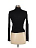 Topshop 100% Lyocell Black Long Sleeve Turtleneck Size 6 - photo 2