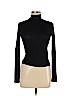 Topshop 100% Lyocell Black Long Sleeve Turtleneck Size 6 - photo 1