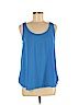 Ann Taylor LOFT 100% Polyester Blue Sleeveless Blouse Size M - photo 1