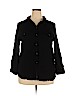 Carole Little 100% Rayon Black Long Sleeve Button-Down Shirt Size 20 - photo 1