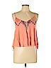 Mine 100% Rayon Orange Sleeveless Top Size L - photo 1