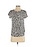 H&M 100% Viscose Ivory Short Sleeve Blouse Size 2 - photo 1