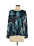 Chico's 100% Rayon Blue Long Sleeve T-Shirt Size Med Petite (1) - photo 1