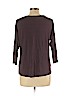 Calvin Klein 100% Rayon Purple 3/4 Sleeve Top Size L - photo 2