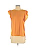 Zara 100% Polyester Orange Short Sleeve Blouse Size S - photo 1