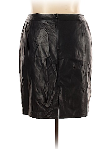 BASLER PLUS Faux Leather Skirt (view 2)