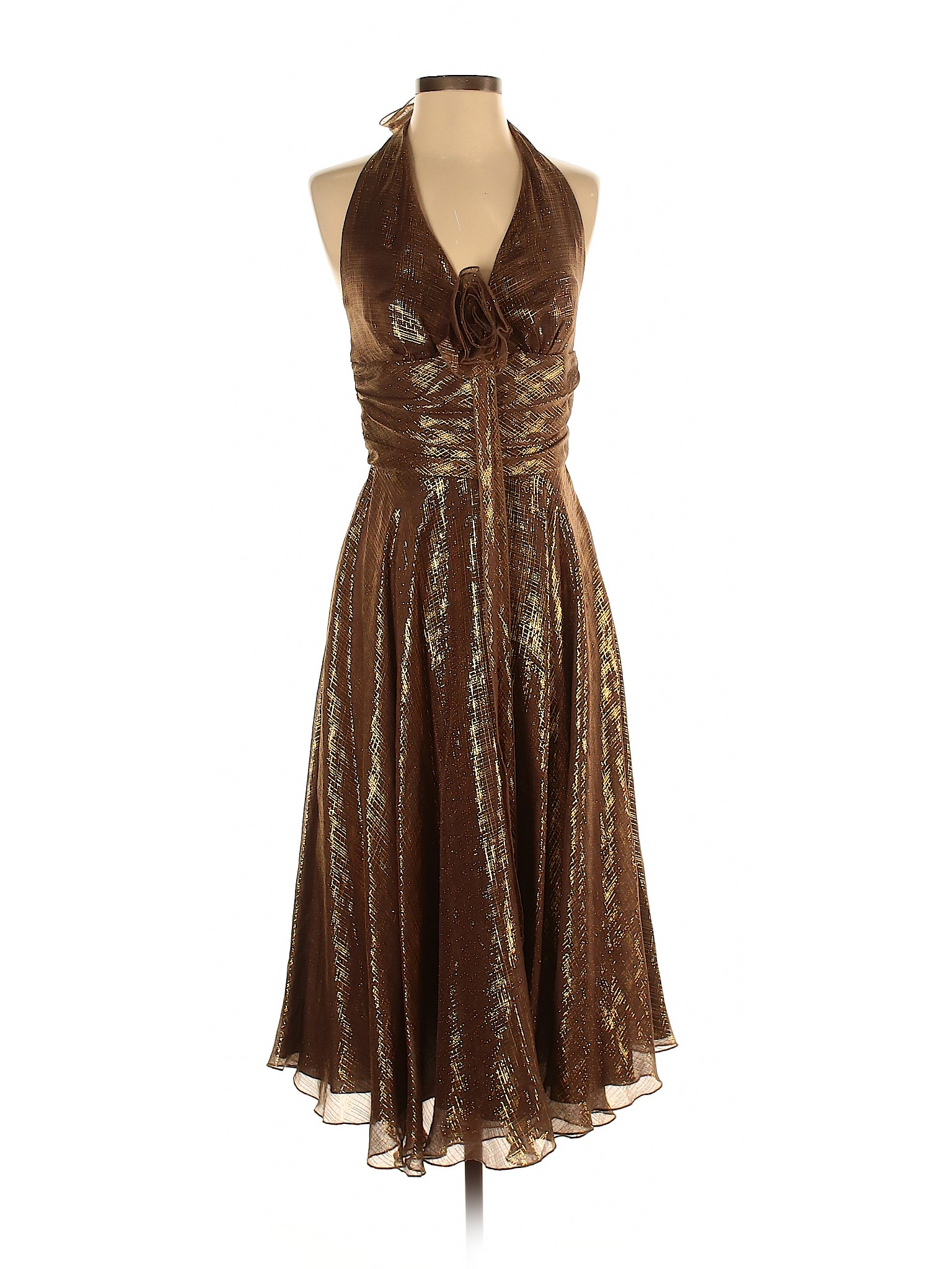 Citrine Collection Women Gold Cocktail Dress 4 | eBay