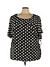 ING 100% Rayon Black Short Sleeve Blouse Size 3X - photo 1