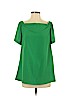 Pleione 100% Polyester Green Short Sleeve Blouse Size S - photo 1