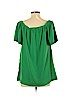 Pleione 100% Polyester Green Short Sleeve Blouse Size S - photo 2