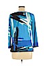 St. John Blue 3/4 Sleeve Top Size M - photo 2