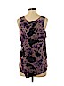 Red Haute 100% Silk Purple Sleeveless Silk Top Size M - photo 2