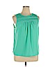 Elle 100% Polyester Green Sleeveless Blouse Size XL - photo 1