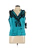 Nine West 100% Polyester Teal Sleeveless Blouse Size 12 - photo 1