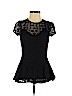 Miguelina 100% Cotton Black Short Sleeve Top Size XS - photo 1