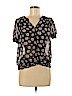 Pins and Needles 100% Polyester Black Short Sleeve Blouse Size M - photo 1