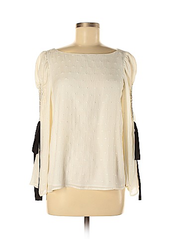 Club Monaco Long Sleeve Silk Top (view 1)