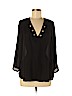 Wishful Park 100% Polyester Black Long Sleeve Blouse Size M - photo 1