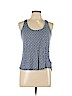 Stylus 100% Linen Blue Sleeveless Top Size L - photo 1