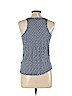 Stylus 100% Linen Blue Sleeveless Top Size L - photo 2