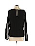 White House Black Market 100% Polyester Black Long Sleeve Blouse Size 4 - photo 2