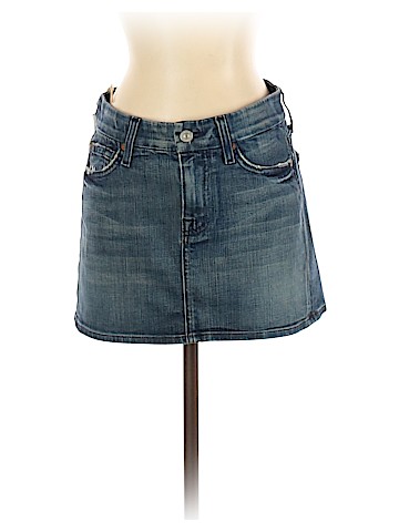 7 For All Mankind Denim Skirt (view 1)