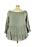 Cozy Casuals 100% Rayon Green Long Sleeve Blouse Size 3X - photo 2