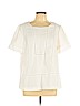 Banana Republic 100% Polyester White Short Sleeve Blouse Size L - photo 1