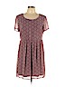 As U Wish 100% Polyester Burgundy Casual Dress Size L - photo 1