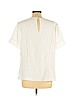 Banana Republic 100% Polyester White Short Sleeve Blouse Size L - photo 2