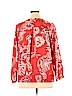 7th Avenue Design Studio New York & Company 100% Polyester Red Long Sleeve Blouse Size XL - photo 2