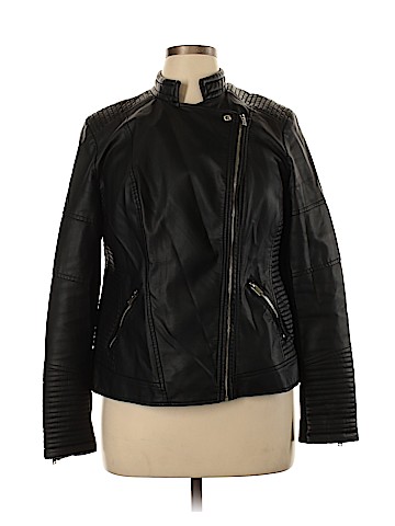 Lane Bryant Outlet Faux Leather Jacket (view 1)
