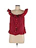 Lauren by Ralph Lauren 100% Cotton Red Sleeveless Blouse Size M - photo 1