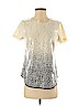 Merona 100% Polyester Ivory Short Sleeve Blouse Size XS - photo 1