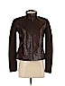 DKNY Jeans 100% Leather Brown Leather Jacket Size S - photo 1