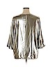 Ann Taylor 100% Polyester Silver 3/4 Sleeve Blouse Size XL - photo 2