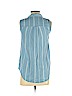 Beach Lunch Lounge 100% Cotton Blue Sleeveless Button-Down Shirt Size XS - photo 2