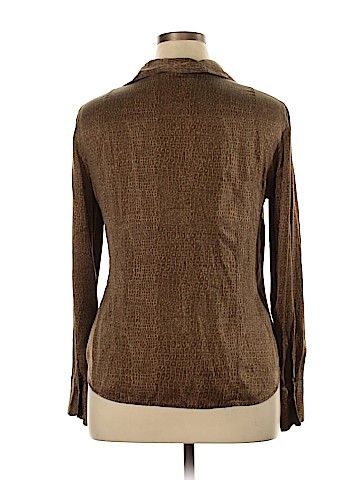 NY&Co Long Sleeve Silk Top (view 2)