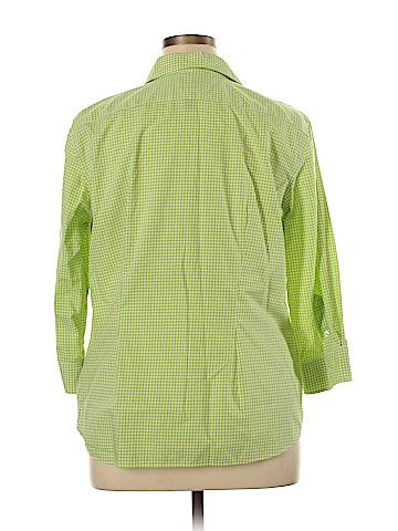 Chaps 3/4 Sleeve Button-Down Shirt (view 2)