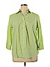 Chaps 100% Cotton Green 3/4 Sleeve Button-Down Shirt Size 1X - photo 1