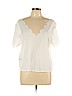 Shein White Short Sleeve Blouse Size L - photo 1
