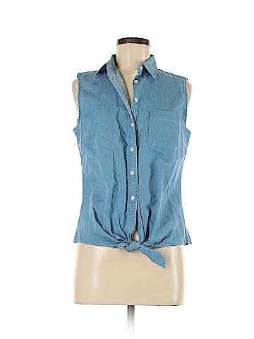 J. Crew Factory Store Sleeveless Button-Down Shirt (view 1)